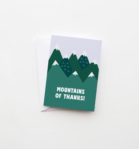 Mountains of Thanks mini card