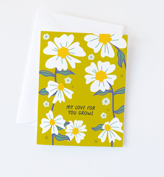 My Love Grows greeting card