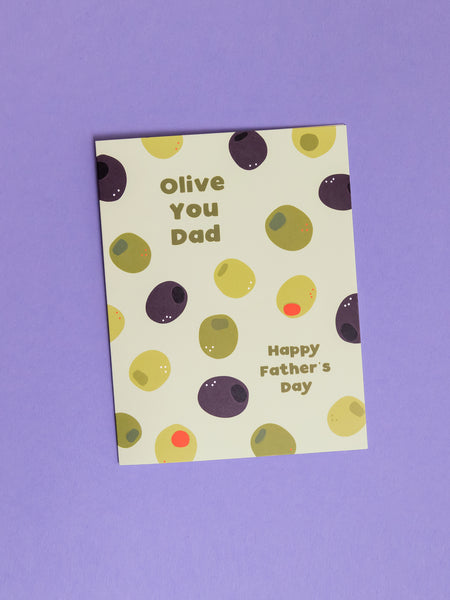 Olive You Father's Day card
