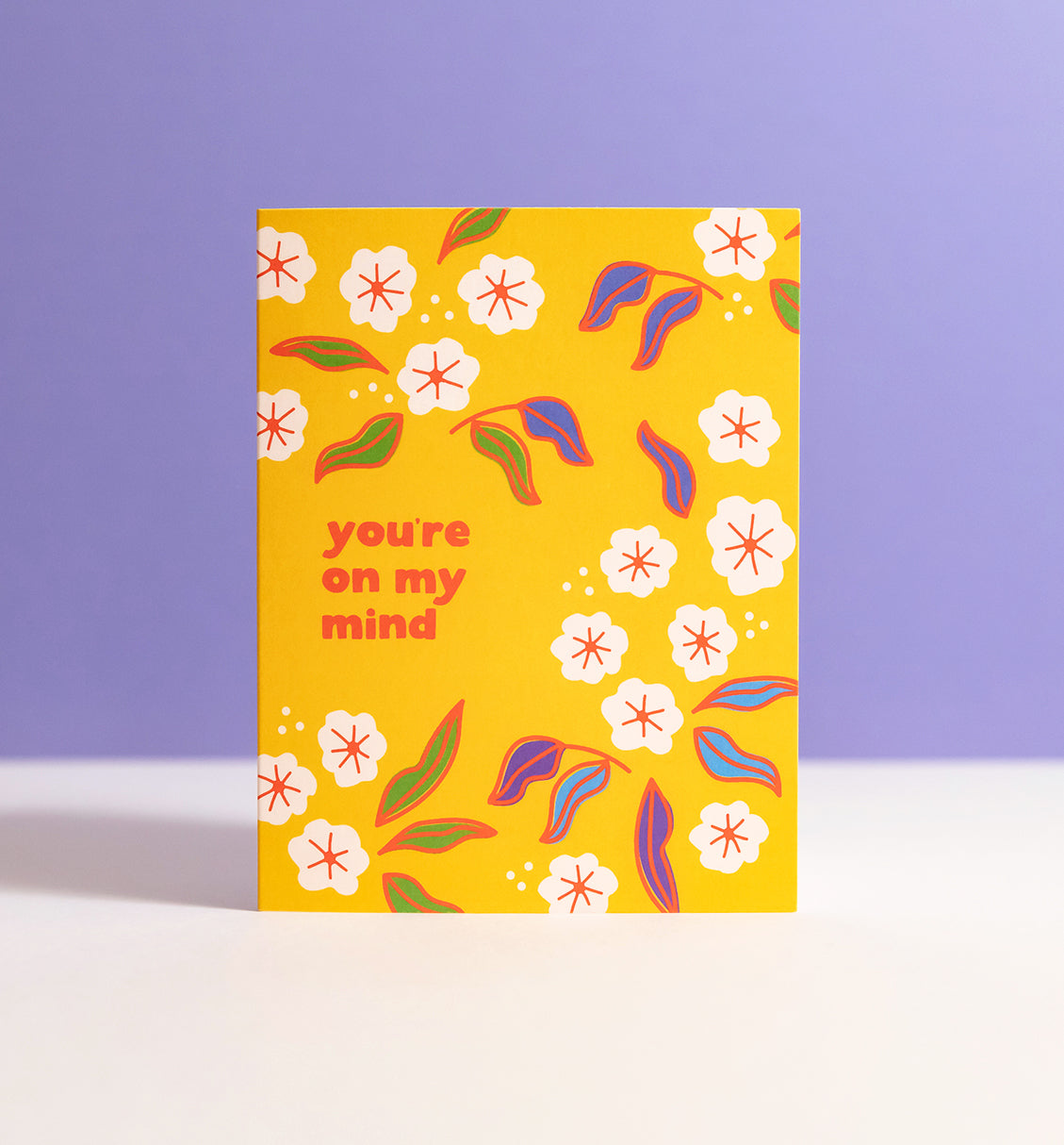 On My Mind floral greeting card