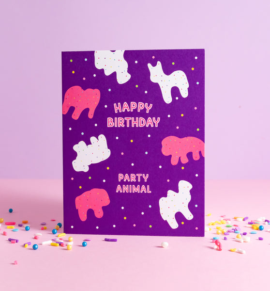 Party Animals birthday card