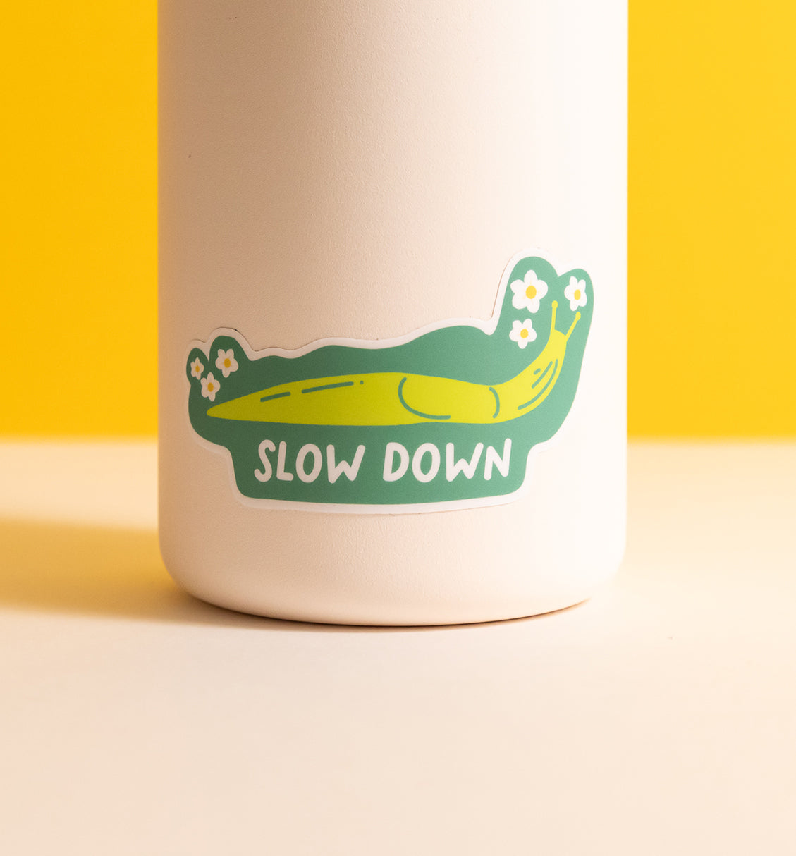 Slow Down slug sticker