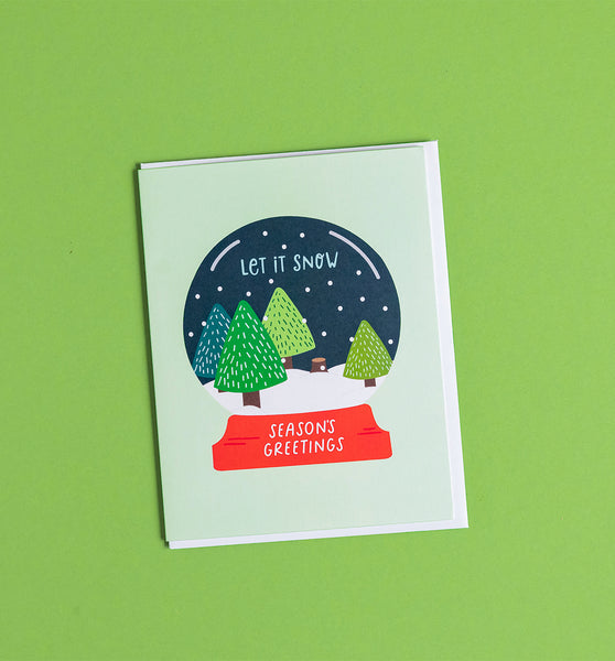 Winter Snow Globe holiday card