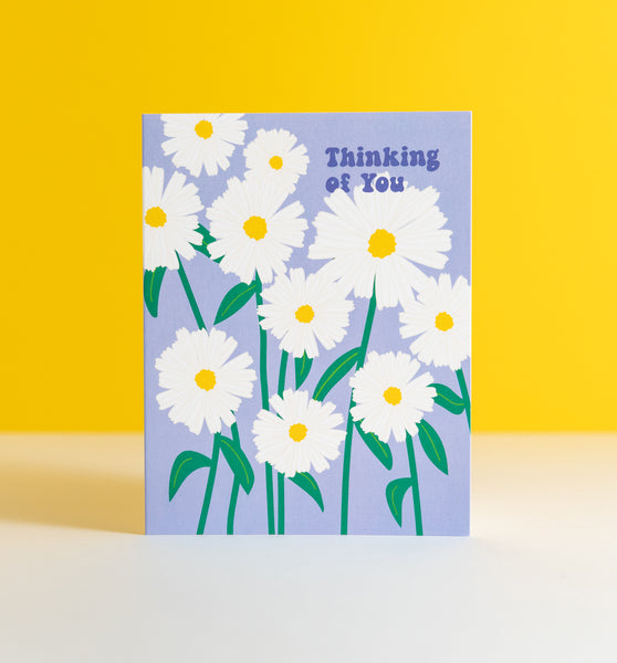 Thinking of Asters floral greeting card
