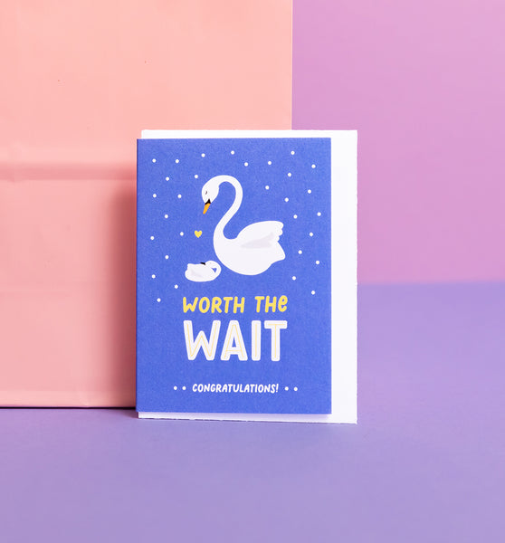 Worth the Wait new baby mini card