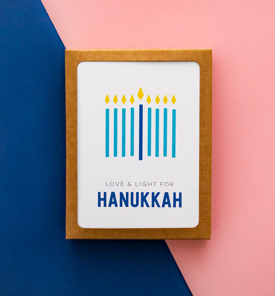 Minimal Menorah Hanukkah cards