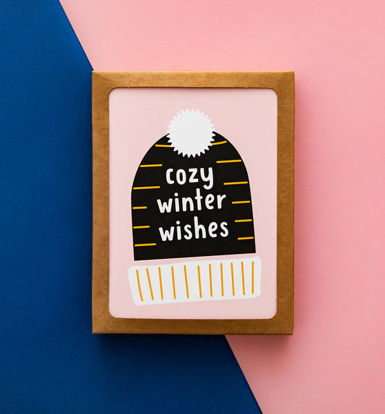 Cozy Winter Wishes holiday card