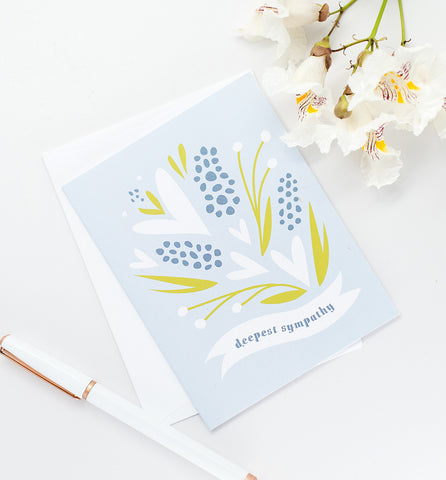 Deepest Sympathy floral greeting card