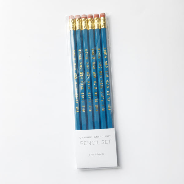 She Flies With Her Own Wings pencil set