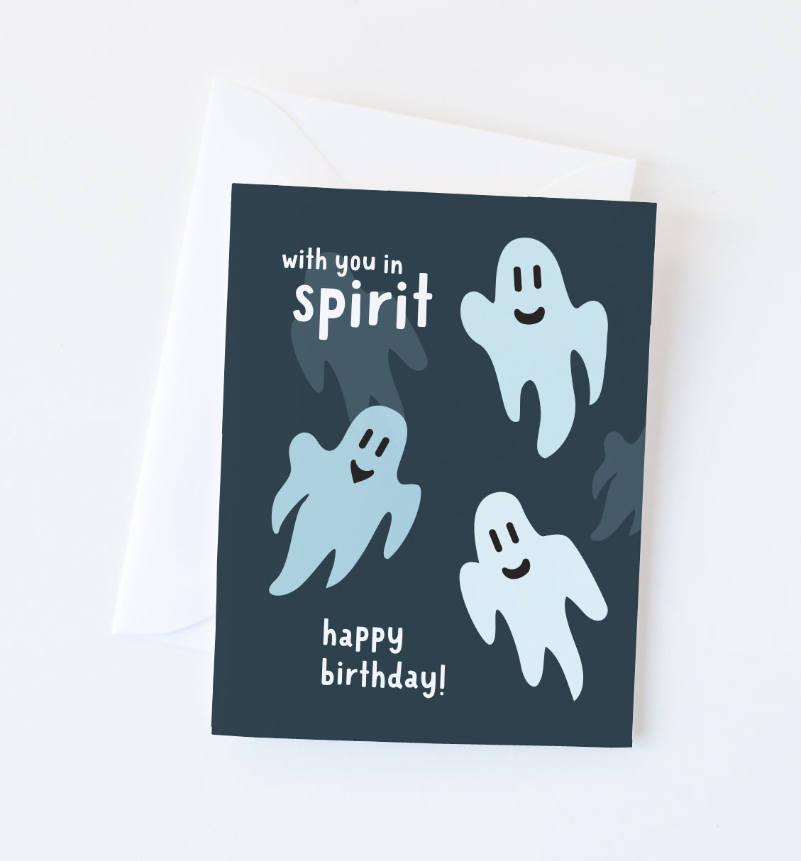 In Spirit ghost birthday card
