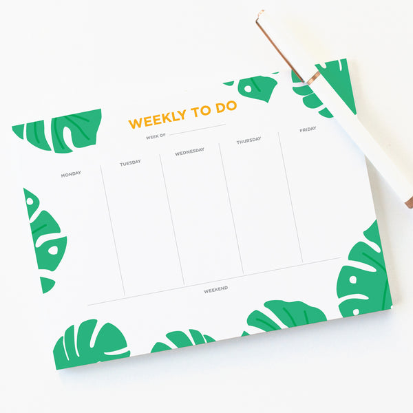 Monstera Weekly Plan pad