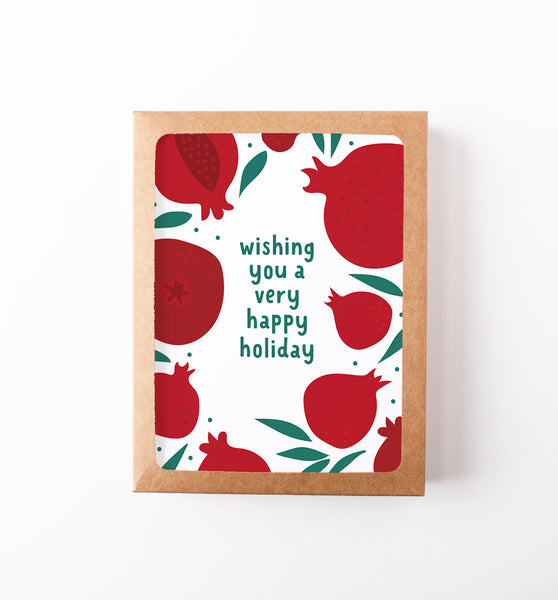 Pomegranate Holiday card