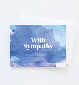 Watercolor Sympathy card