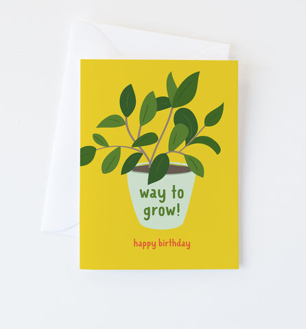 Way to Grow birthday card