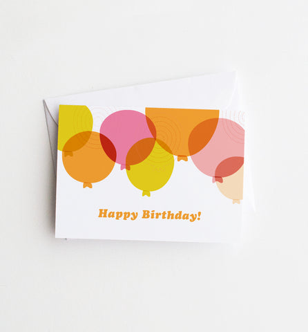 Birthday Balloons mini card