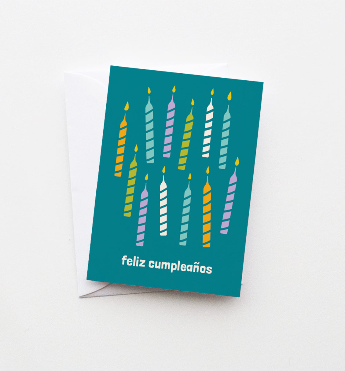 Feliz Cumpleaños Candles mini card