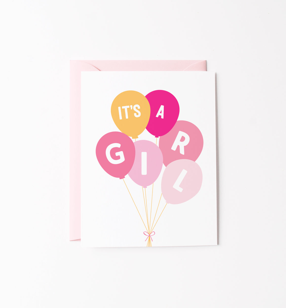Girl Balloons card