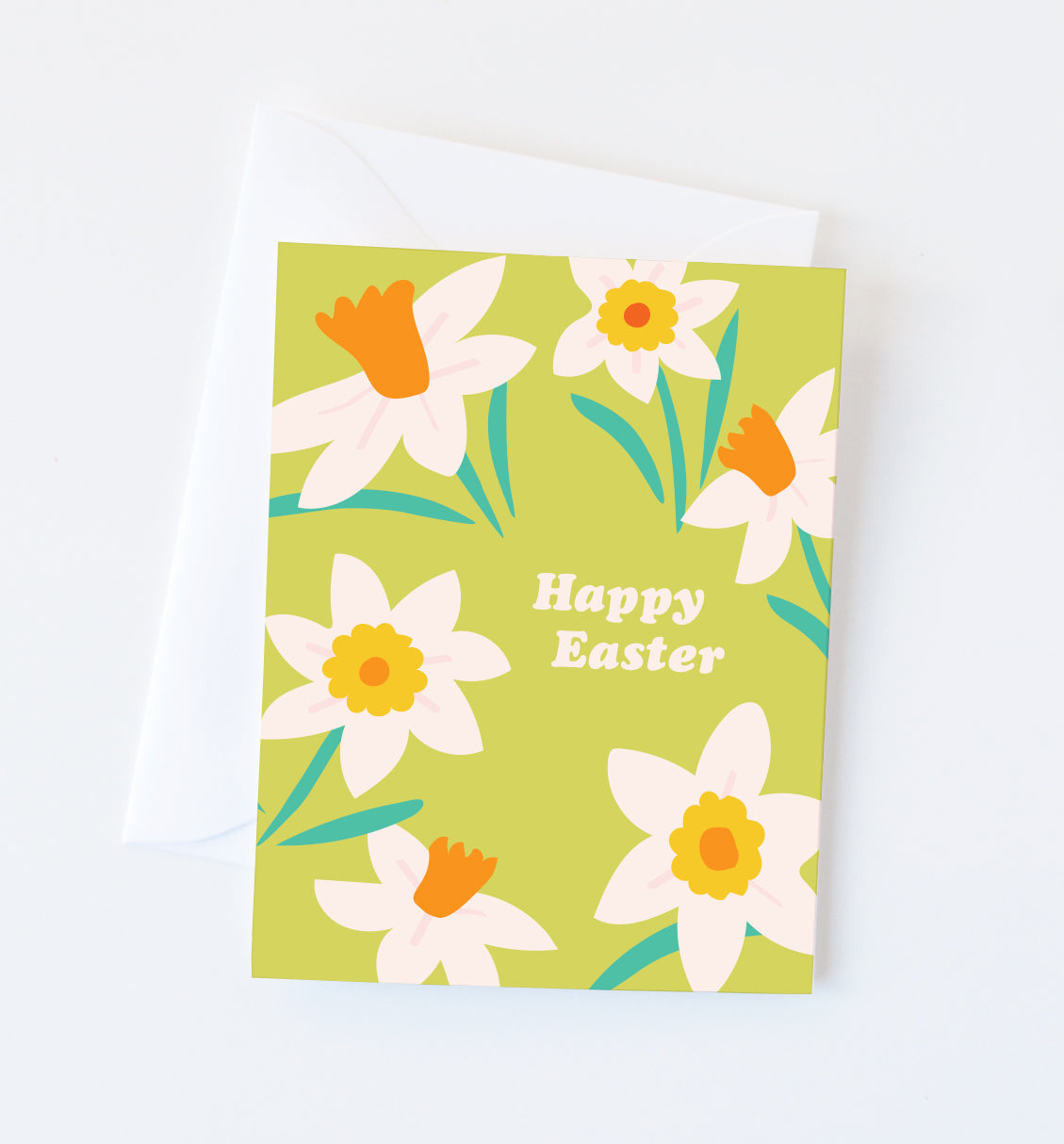 Happy Easter daffodils card