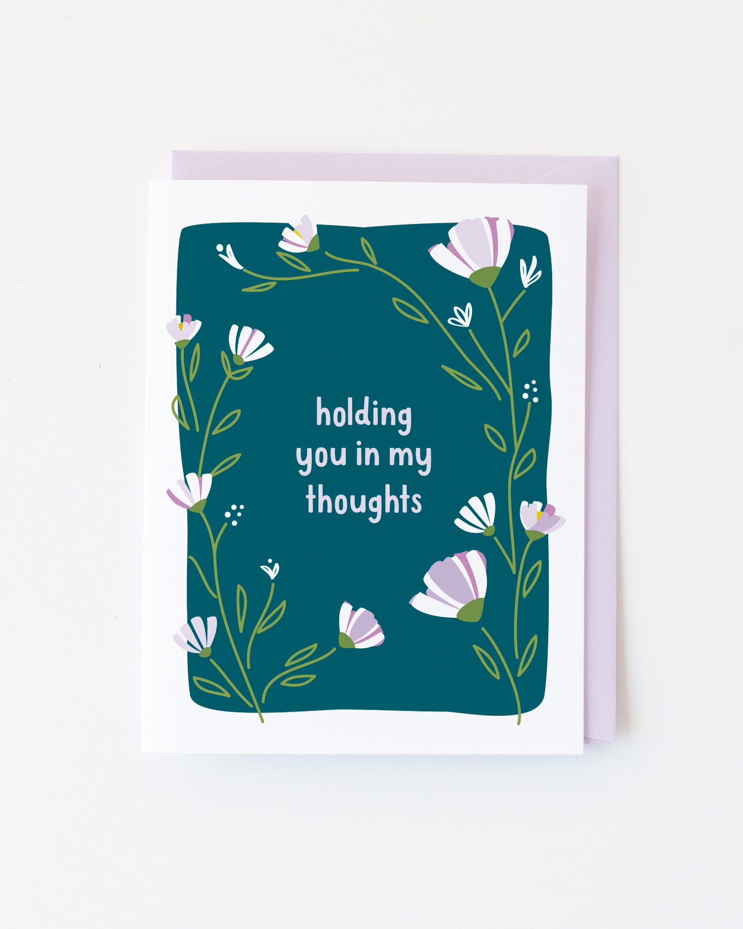Holding You floral sympathy card