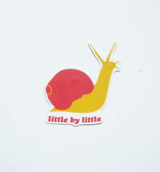 Little by Little Snail sticker