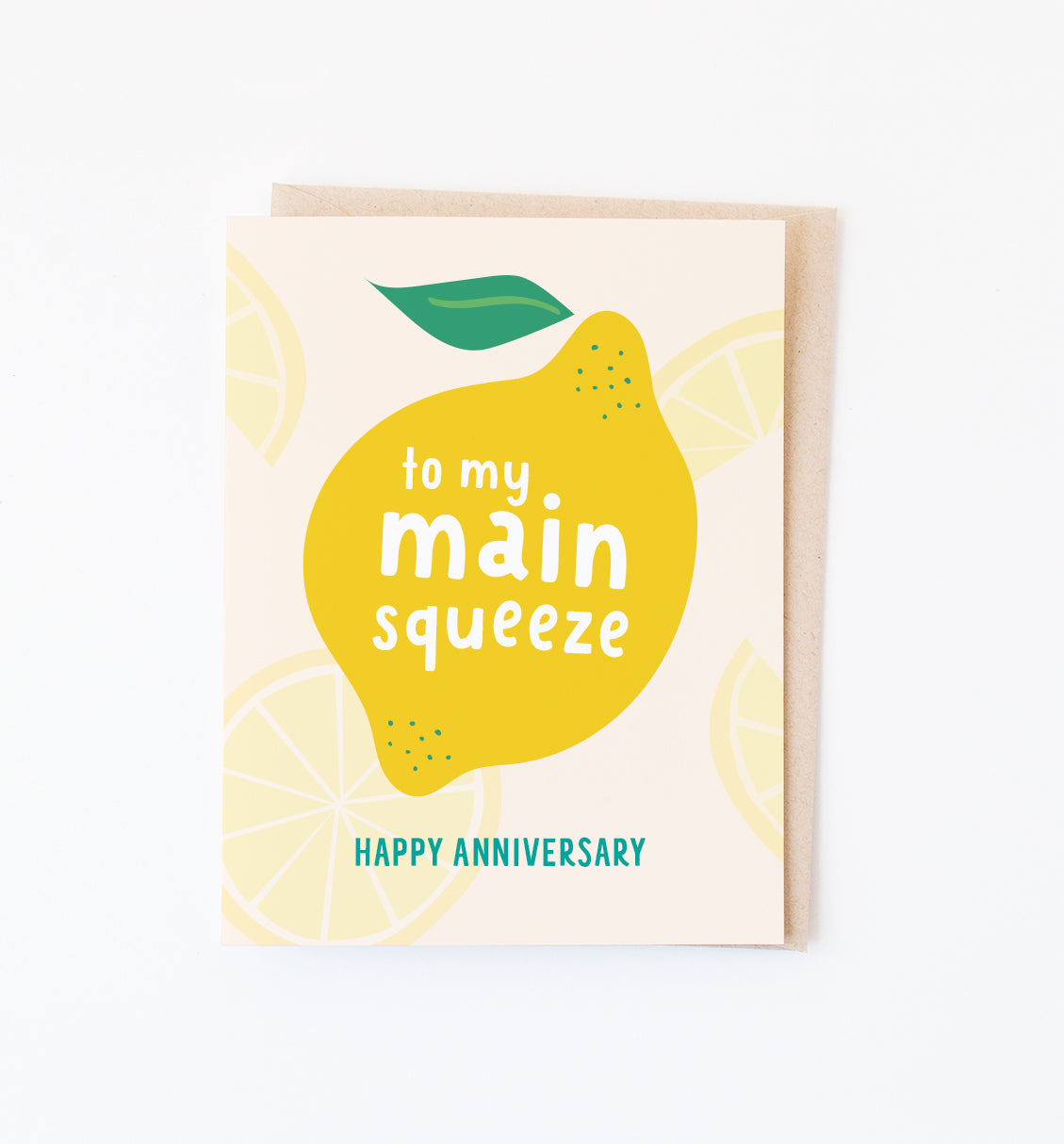 Main Squeeze lemon anniversary card