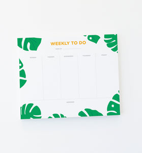 Monstera Weekly Plan pad