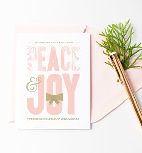 Peace & Joy holiday card