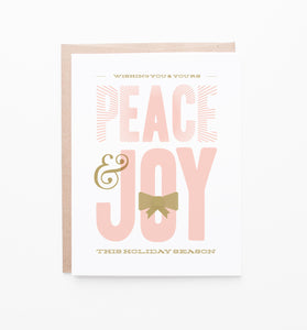 Peace & Joy holiday card
