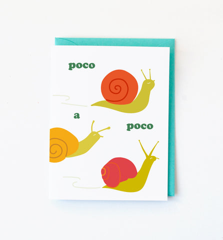 Poco a Poco Spanish card