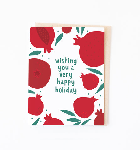 Pomegranate Holiday card