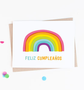 Rainbow Cumpleaños card