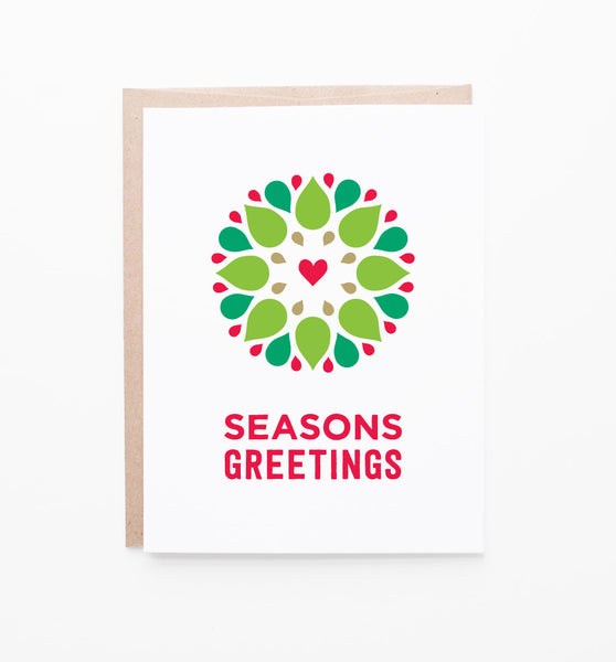 Seasonal Wreath holiday card