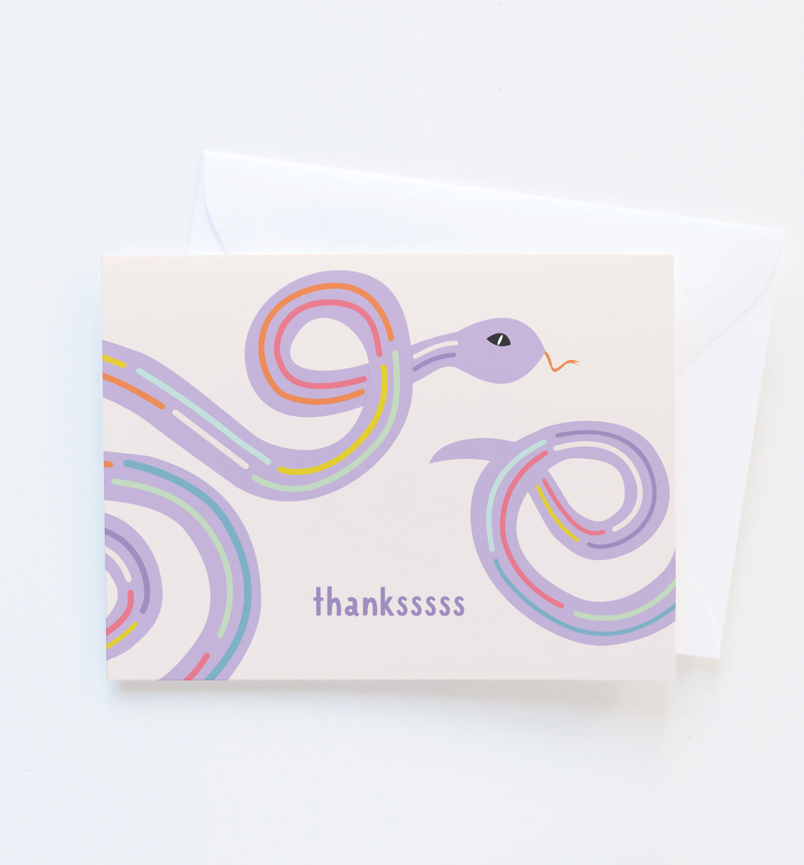 Thanksss snake thank you card
