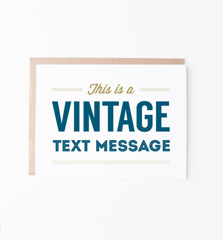 Vintage Text Message