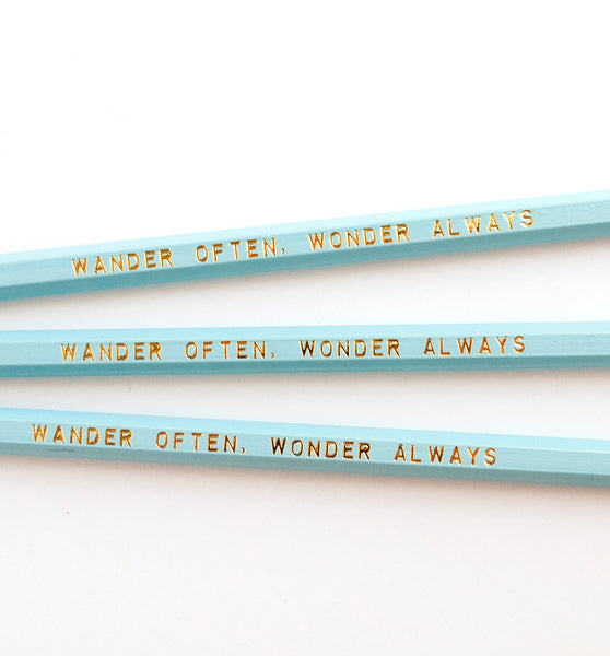 Wander Often pencils